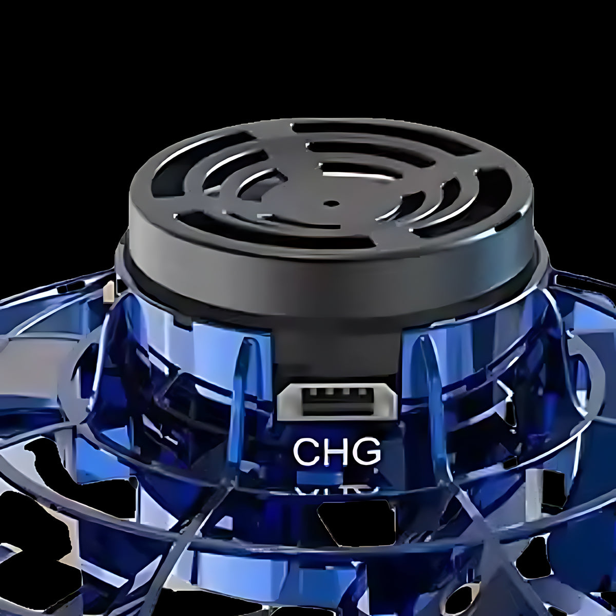 Close-up of Drift’s top hub and charging port
