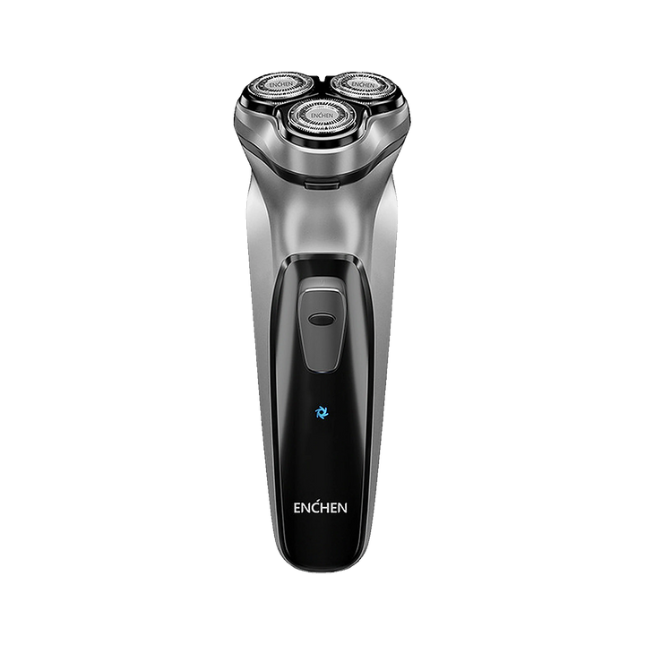 Blackstone Rotary Shaver by ENCHEN, front view of the three rotary heads