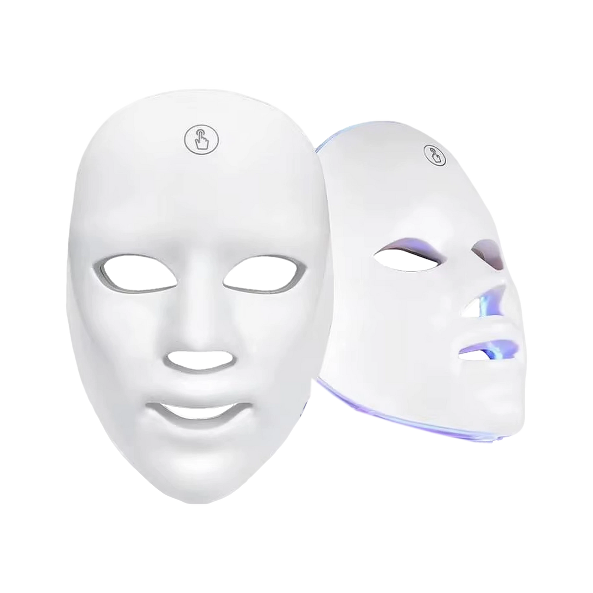 Glow LED Light Mask, front and side views