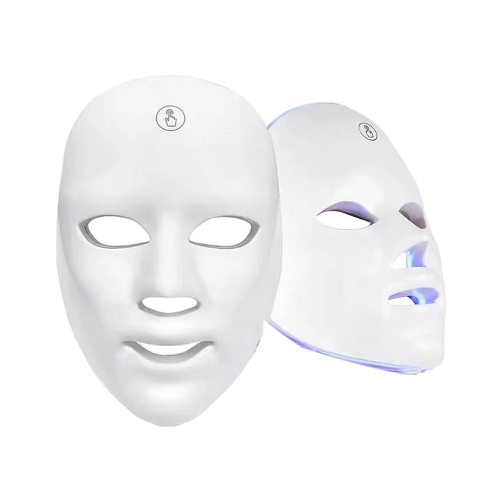 Glow LED Light Mask, front and side views