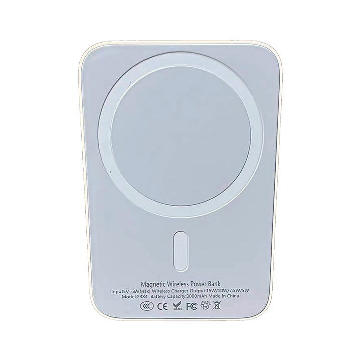 Halo Magnetic Battery Pack, magnetic side with the specification label